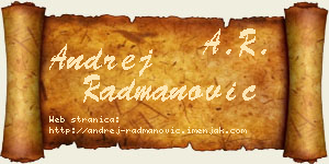 Andrej Radmanović vizit kartica